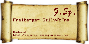 Freiberger Szilvána névjegykártya